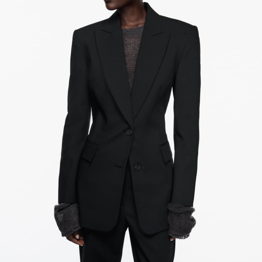 ZARA Long Fitted Blazer size M
